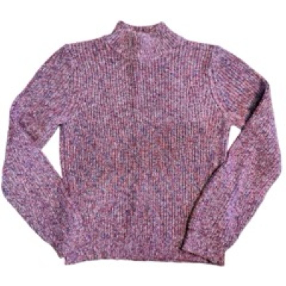 Pinque brand pink knit mock neck sweater. Size Small.
